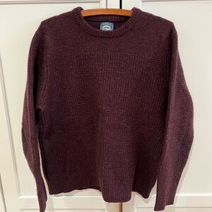 Cambridge Dry Goods Company Men's Burgundy Sweater Large Lambswool